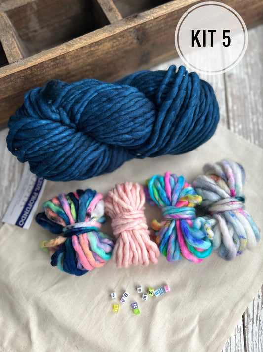 KIT- Friendship bracelet beanie merino wool knit kit