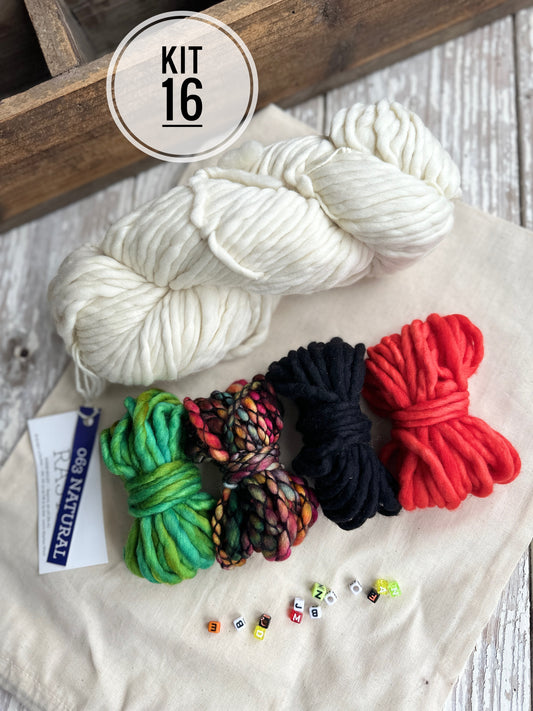 KIT- friendship bracelet beanie merino wool knit kit