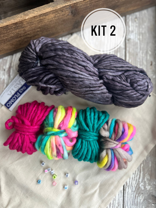 Kit- Friendship Bracelet Beanie merino wool knit kit