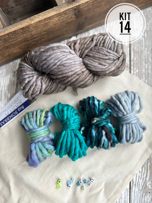 KIT- friendship bracelet beanie merino wool knit kit