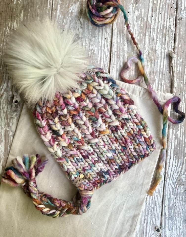 Braided Hearts Bonnet Knit Pattern