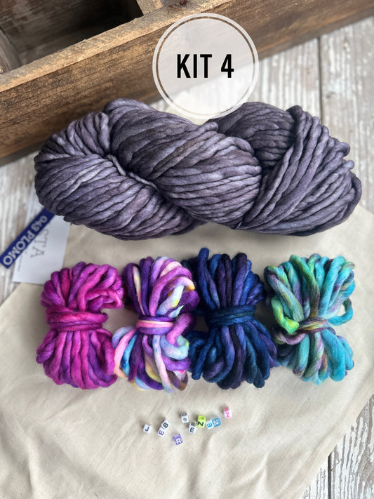 KIT- Friendship Bracelet Beanie merino wool knit kit