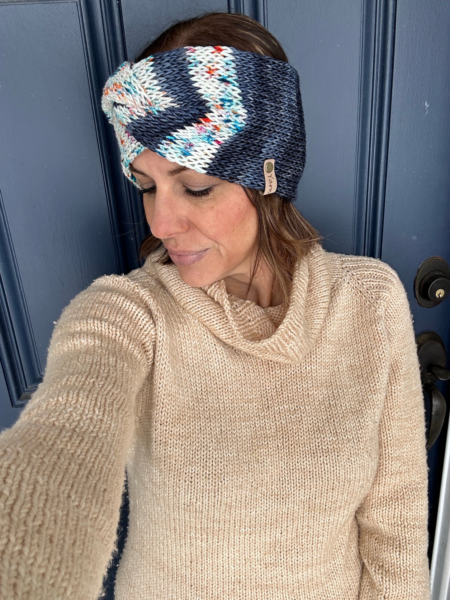 Merino wool knit headband