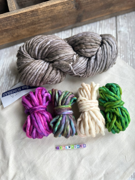 Reserved for Suzann- friendship bracelet merino wool knit kit