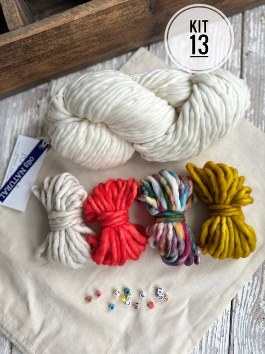 KIT- friendship bracelet Merino wool knit kit