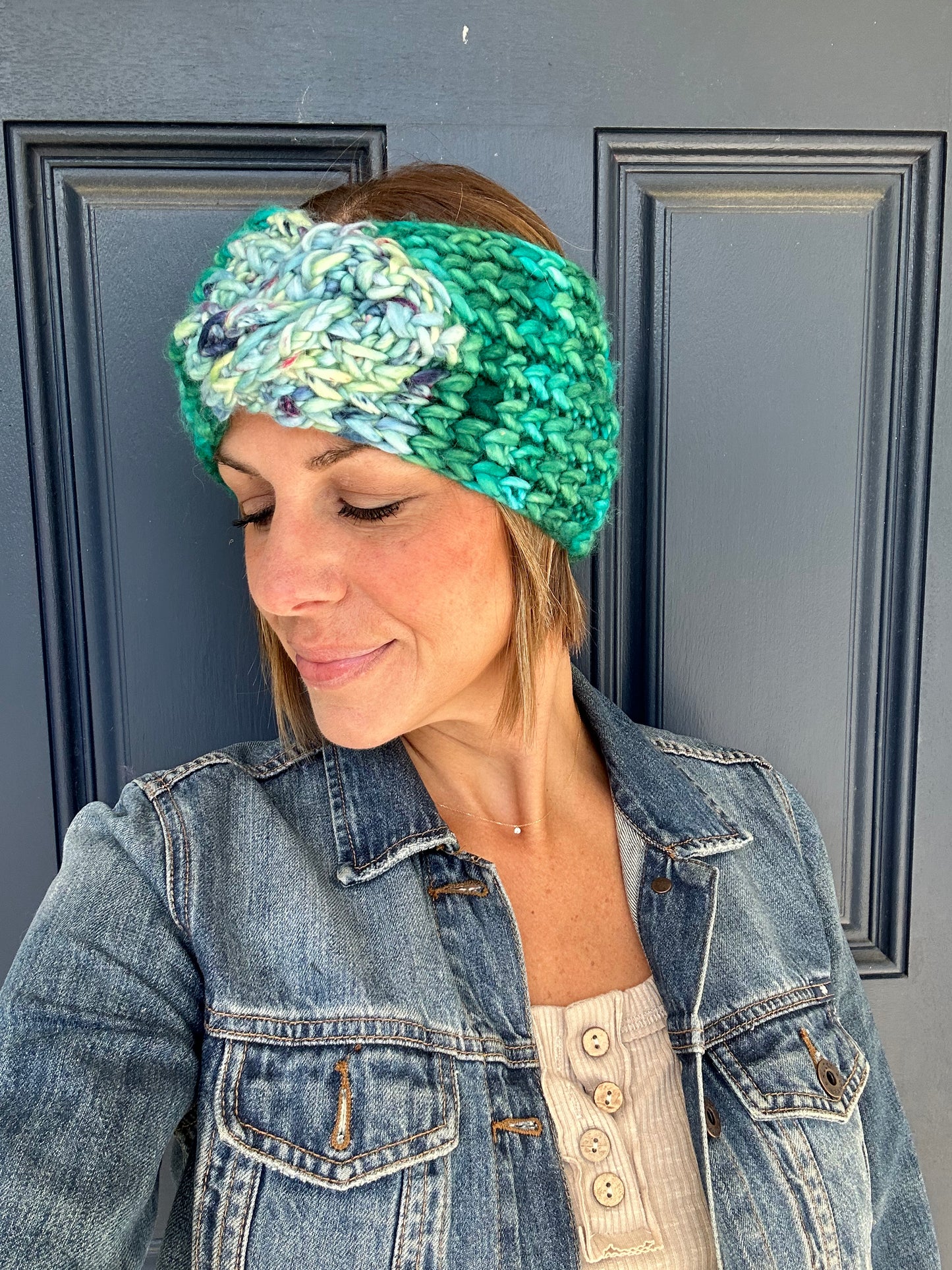 Merino wool knit headband