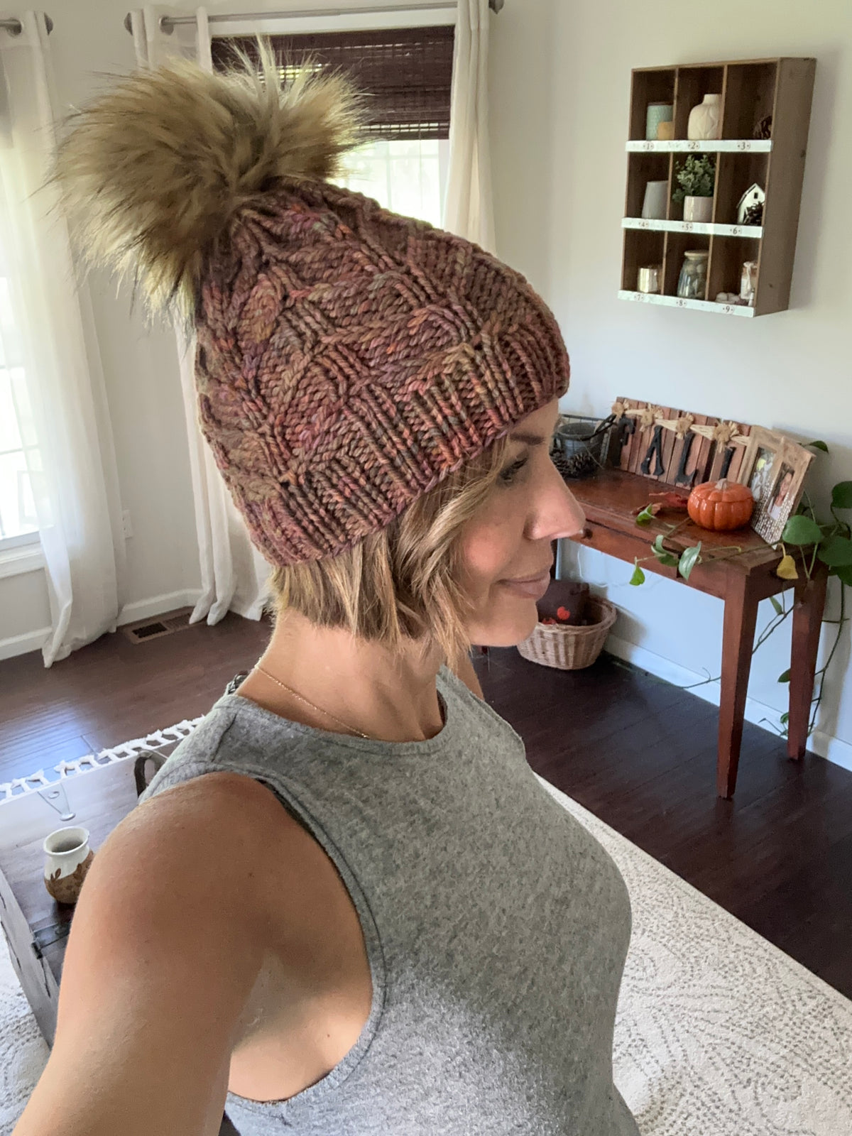Frondescence Beanie knit pattern