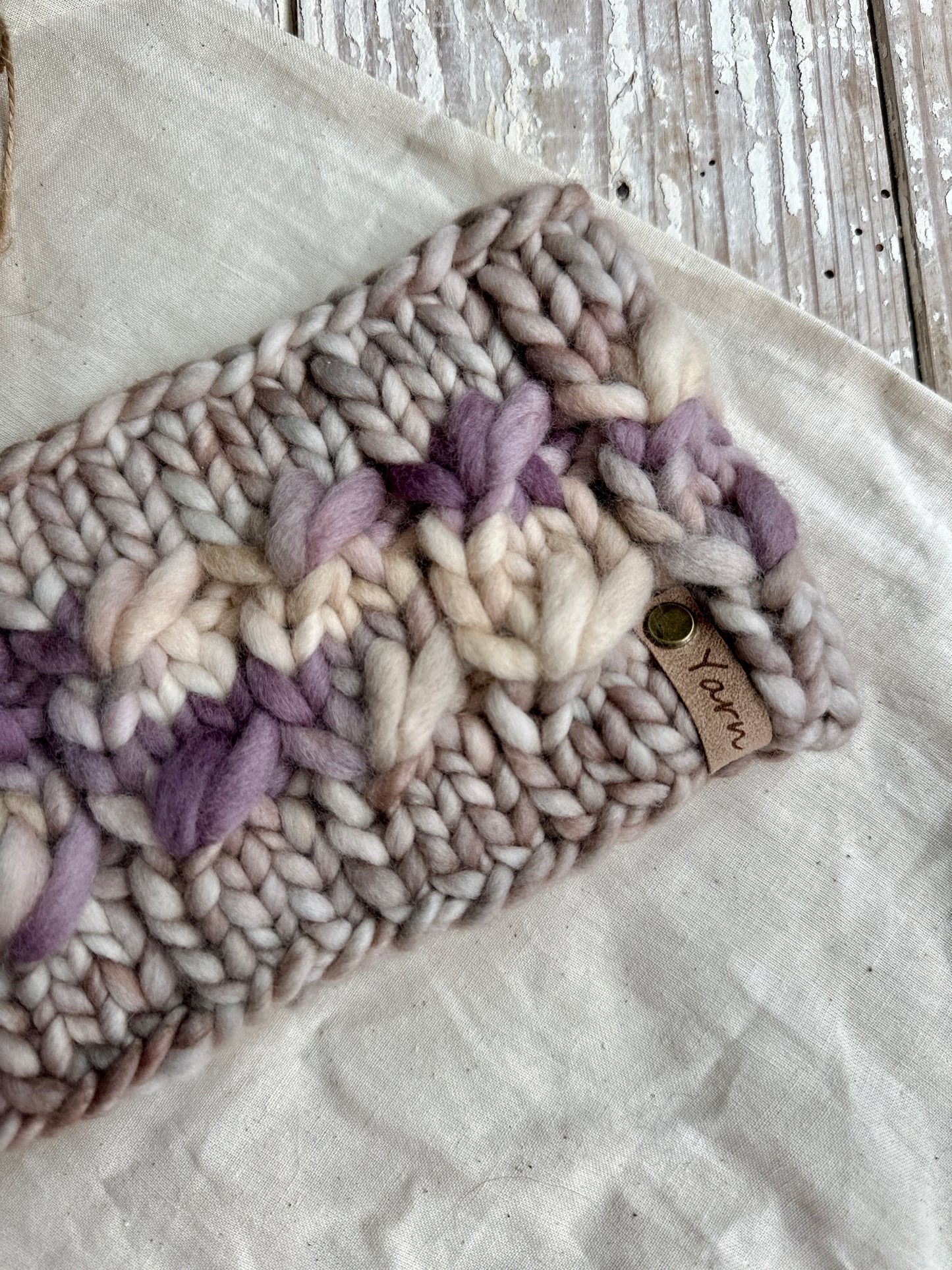 Merino wool knit headband