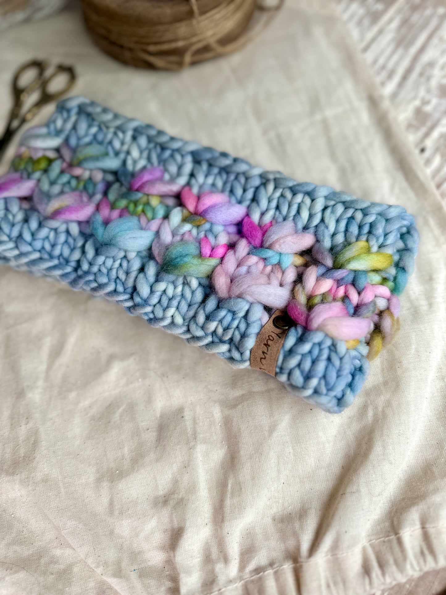 Merino wool knit headband
