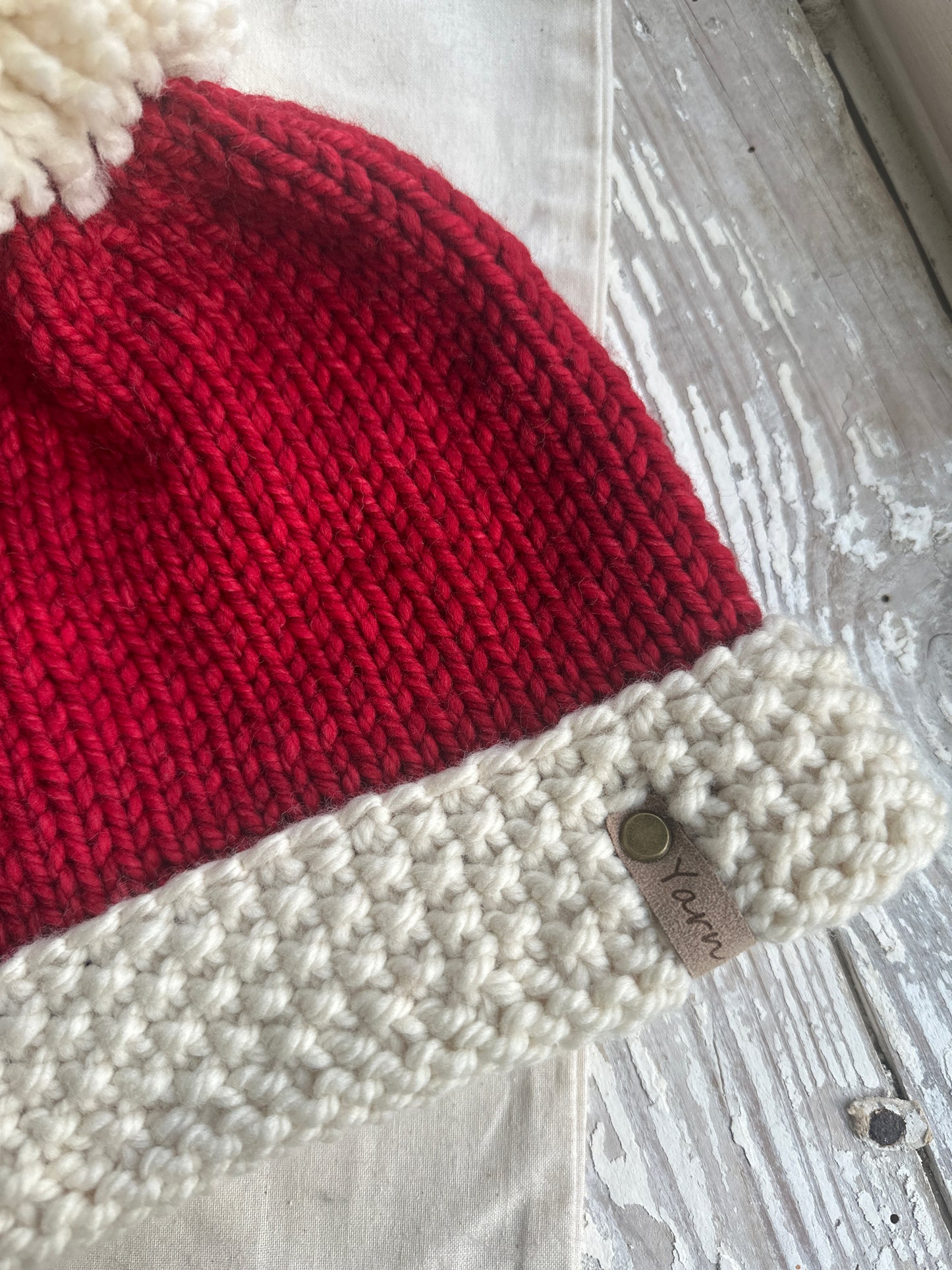 Child 3-5 yr Merino wool knit hat with yarn Pom