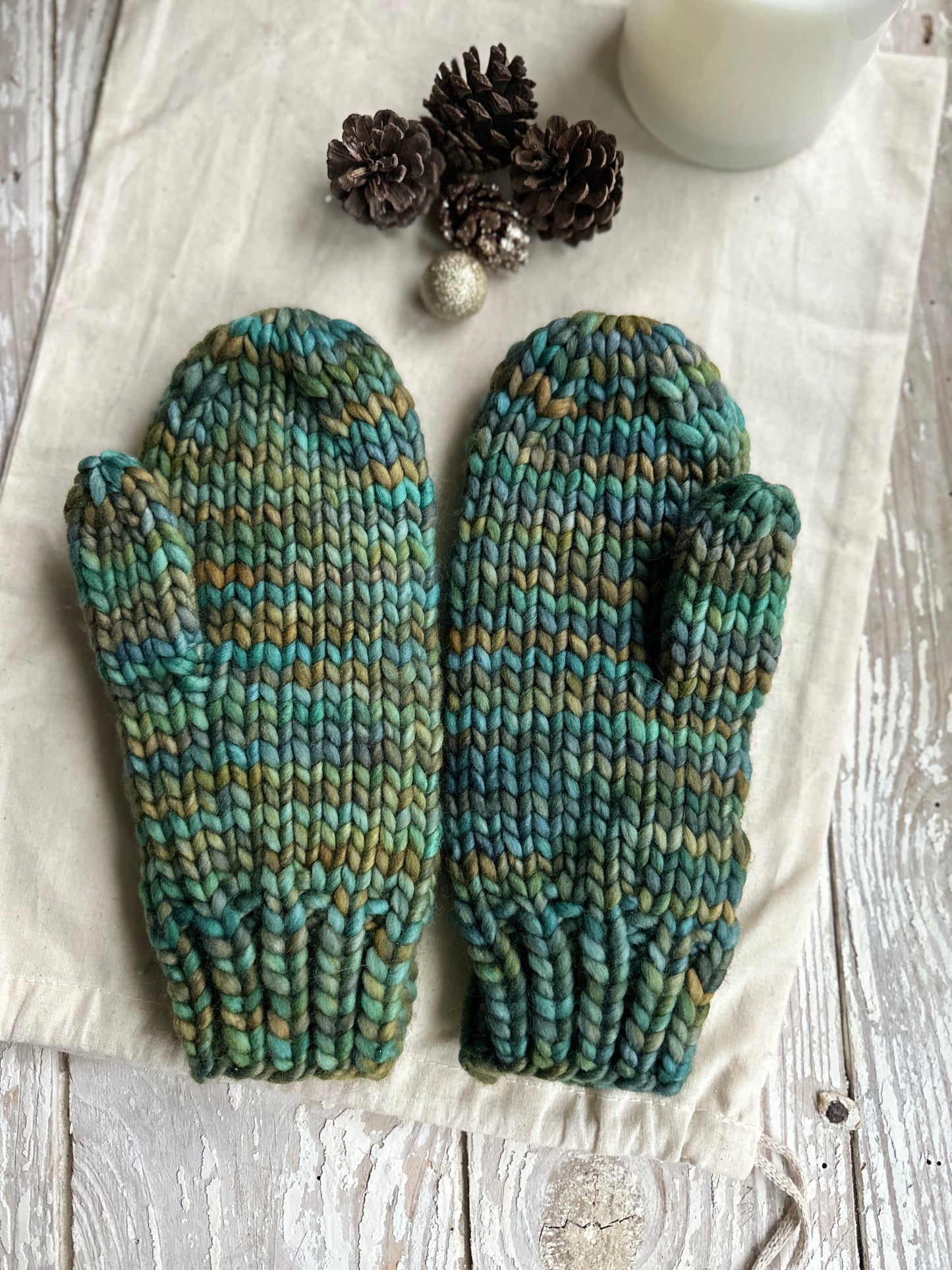 Reserved for Lauren- merino wool knit mittens