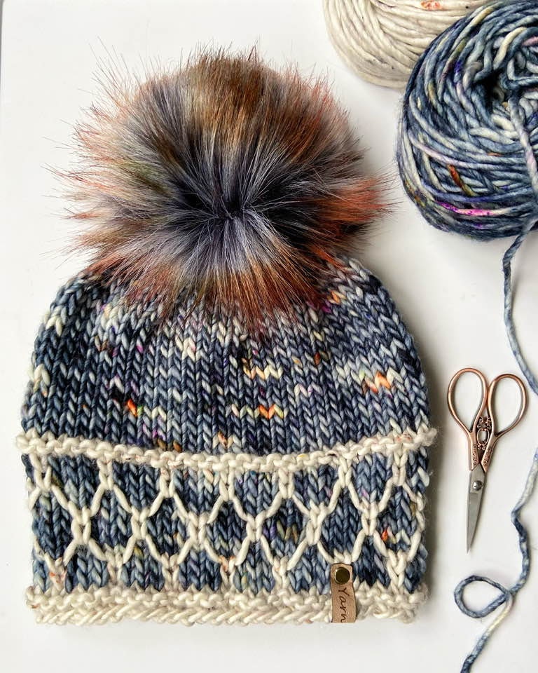 Looking Glass Brim Beanie Knit Pattern