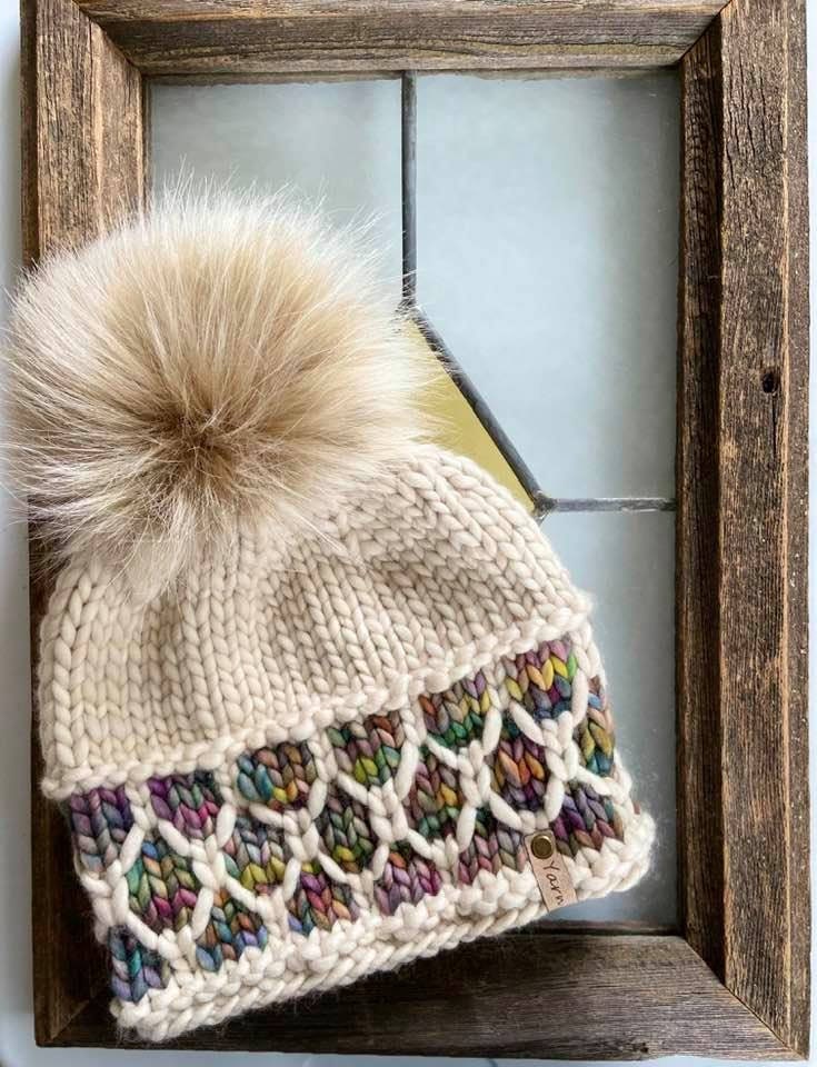 Looking Glass Brim Beanie Knit Pattern