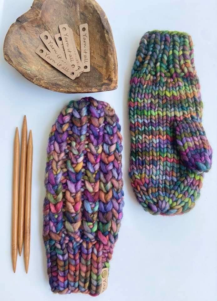 Braided Hearts Mitts Pattern