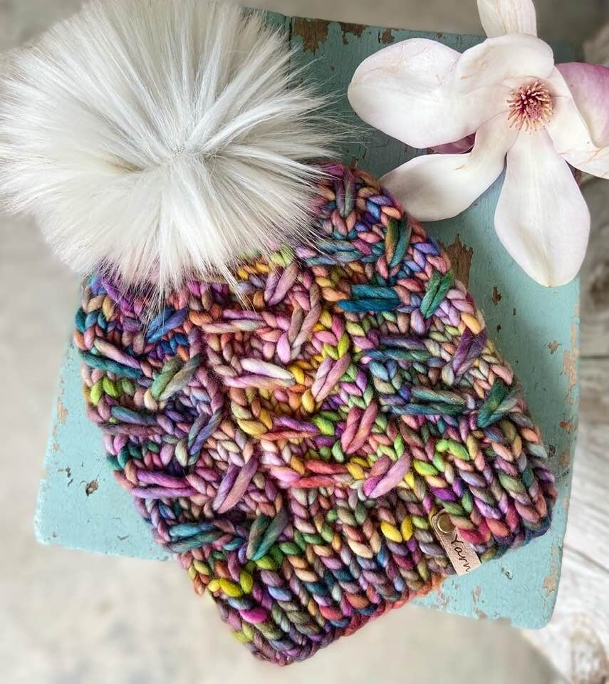 Painted Lady Beanie Knit Pattern