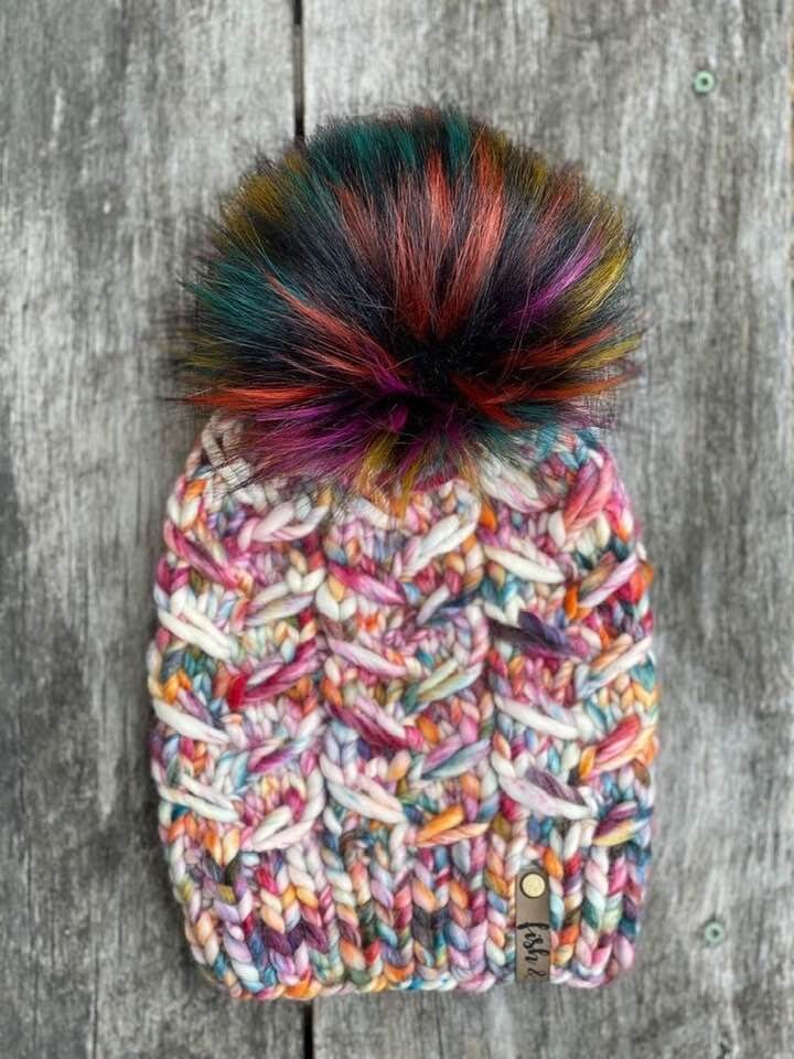 Painted Lady Beanie Knit Pattern