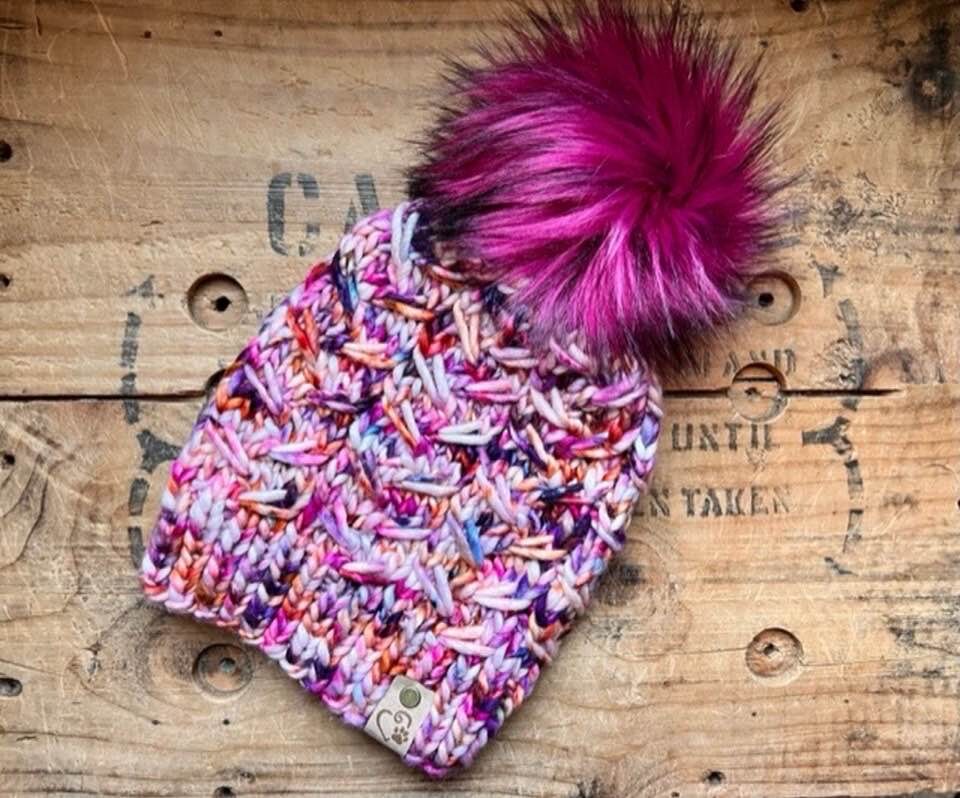 Painted Lady Beanie Knit Pattern