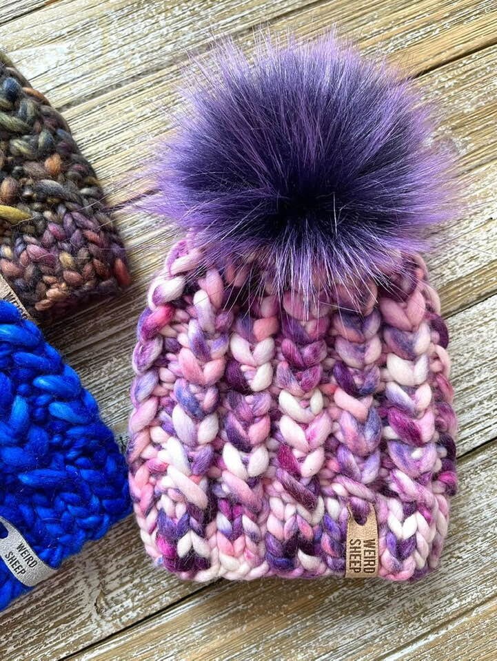 Braided Hearts Beanie Pattern