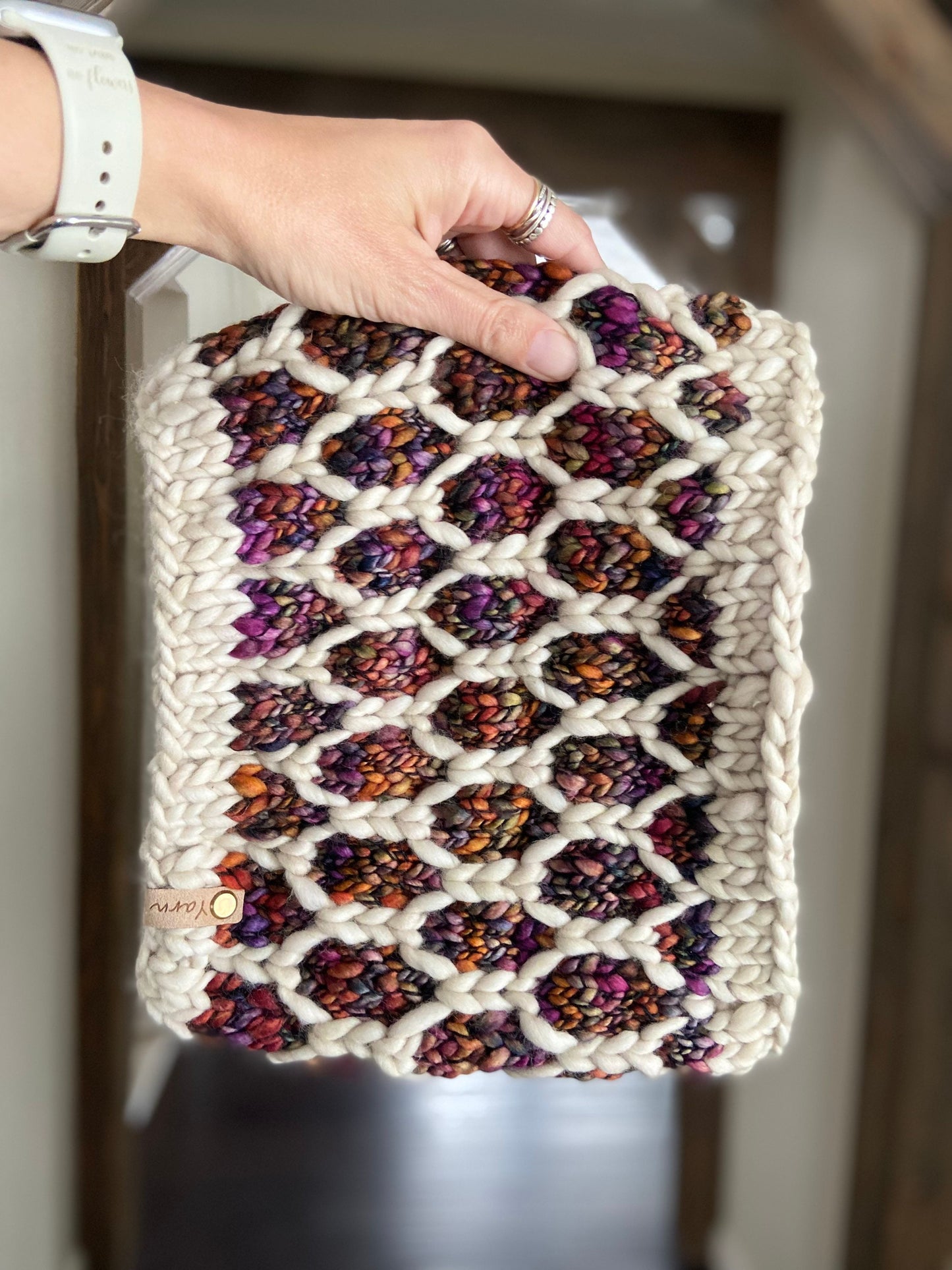 Merino wool knit cowl