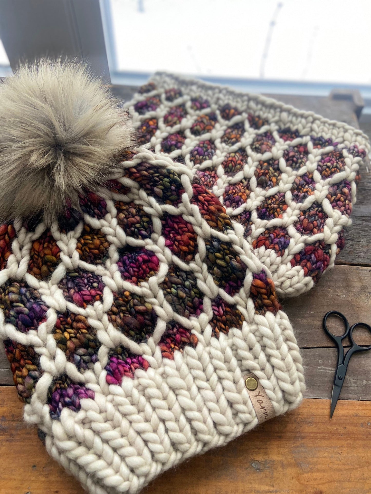 Merino wool knit cowl