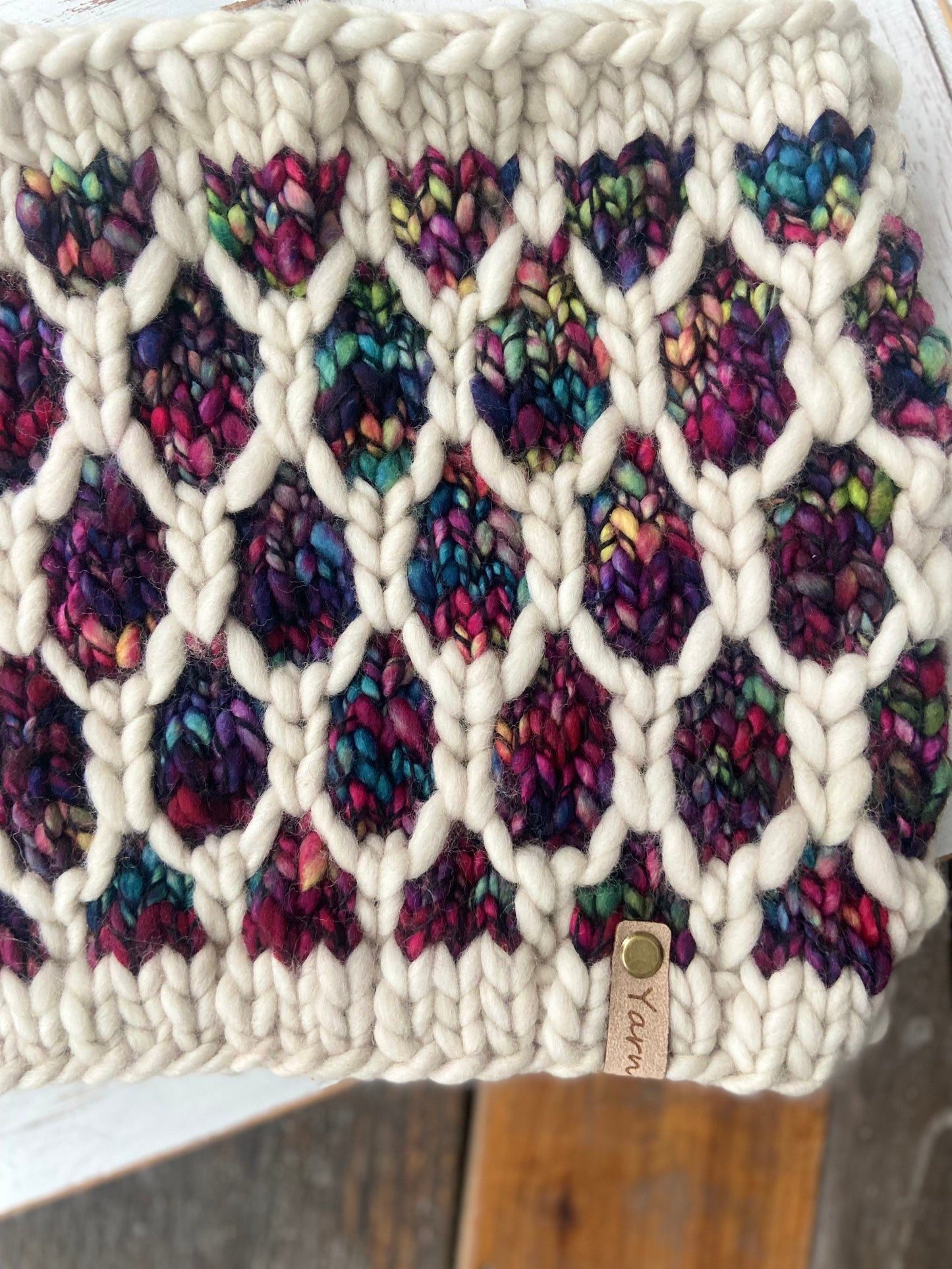 Merino wool knit cowl