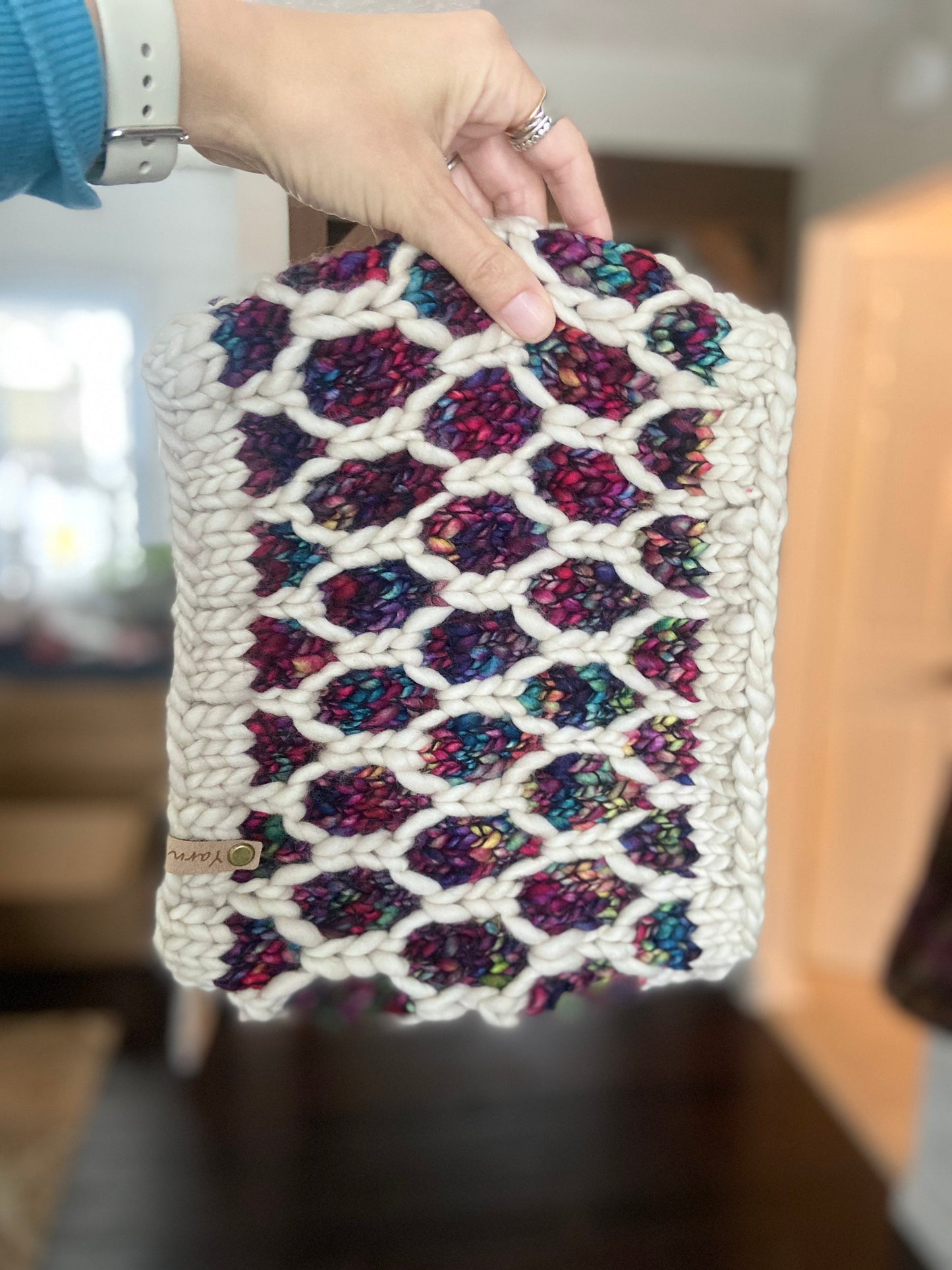 Merino wool knit cowl