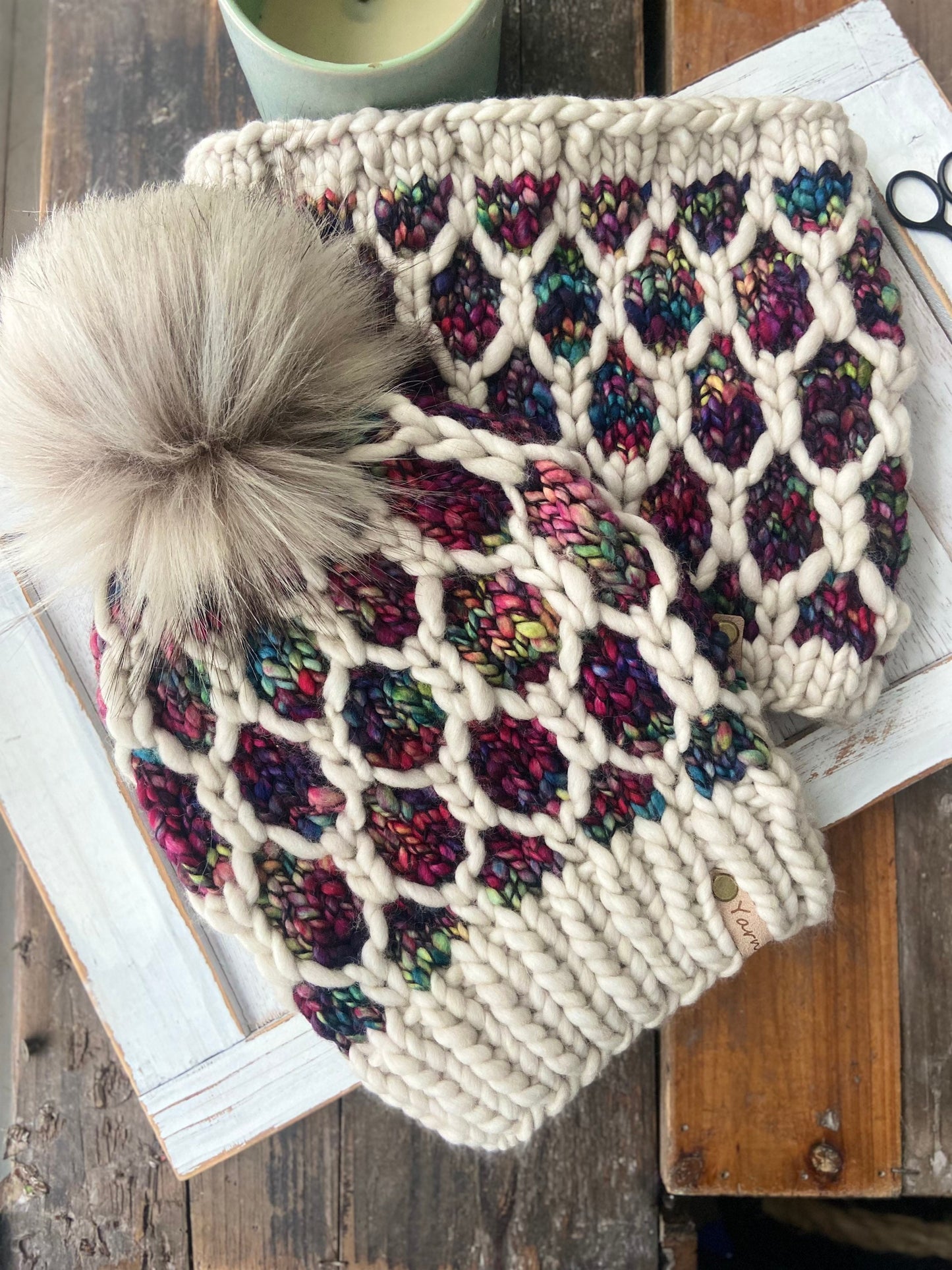 Merino wool knit cowl