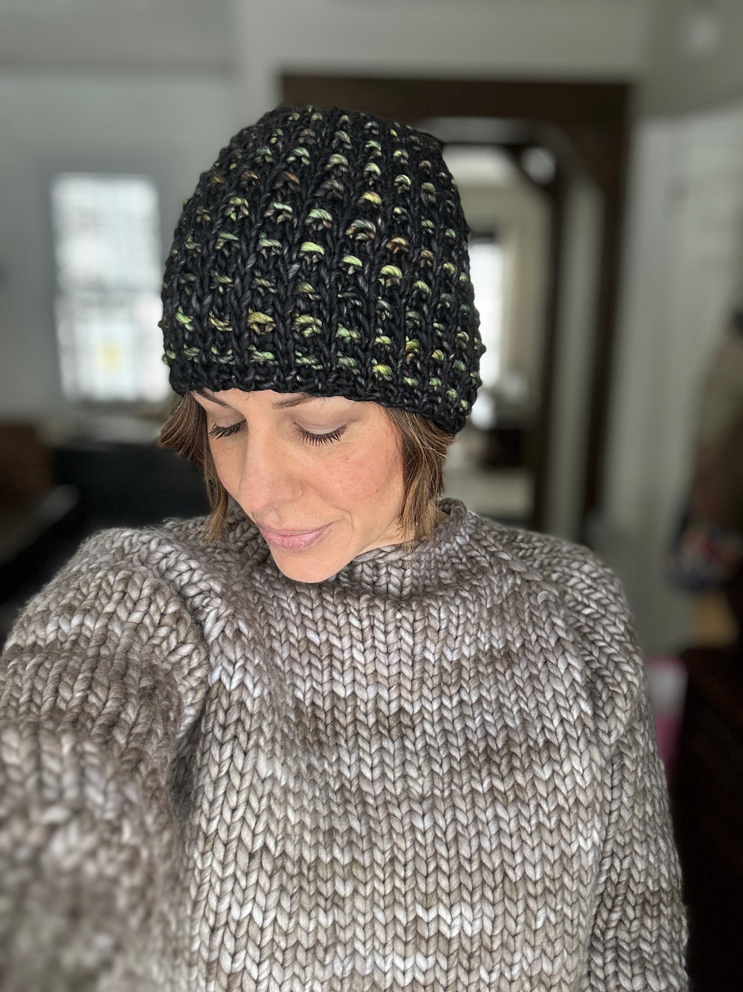 Merino wool knit hat