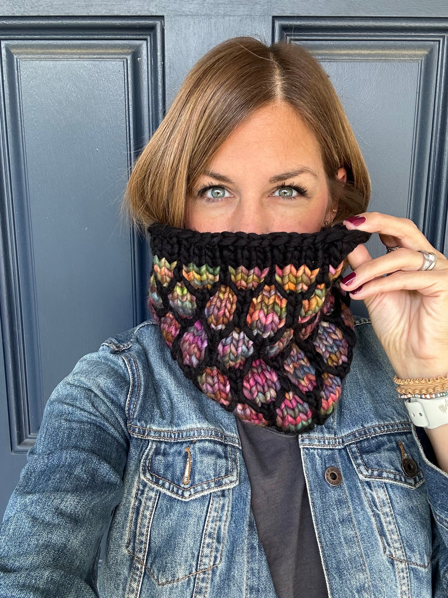 Merino wool cowl