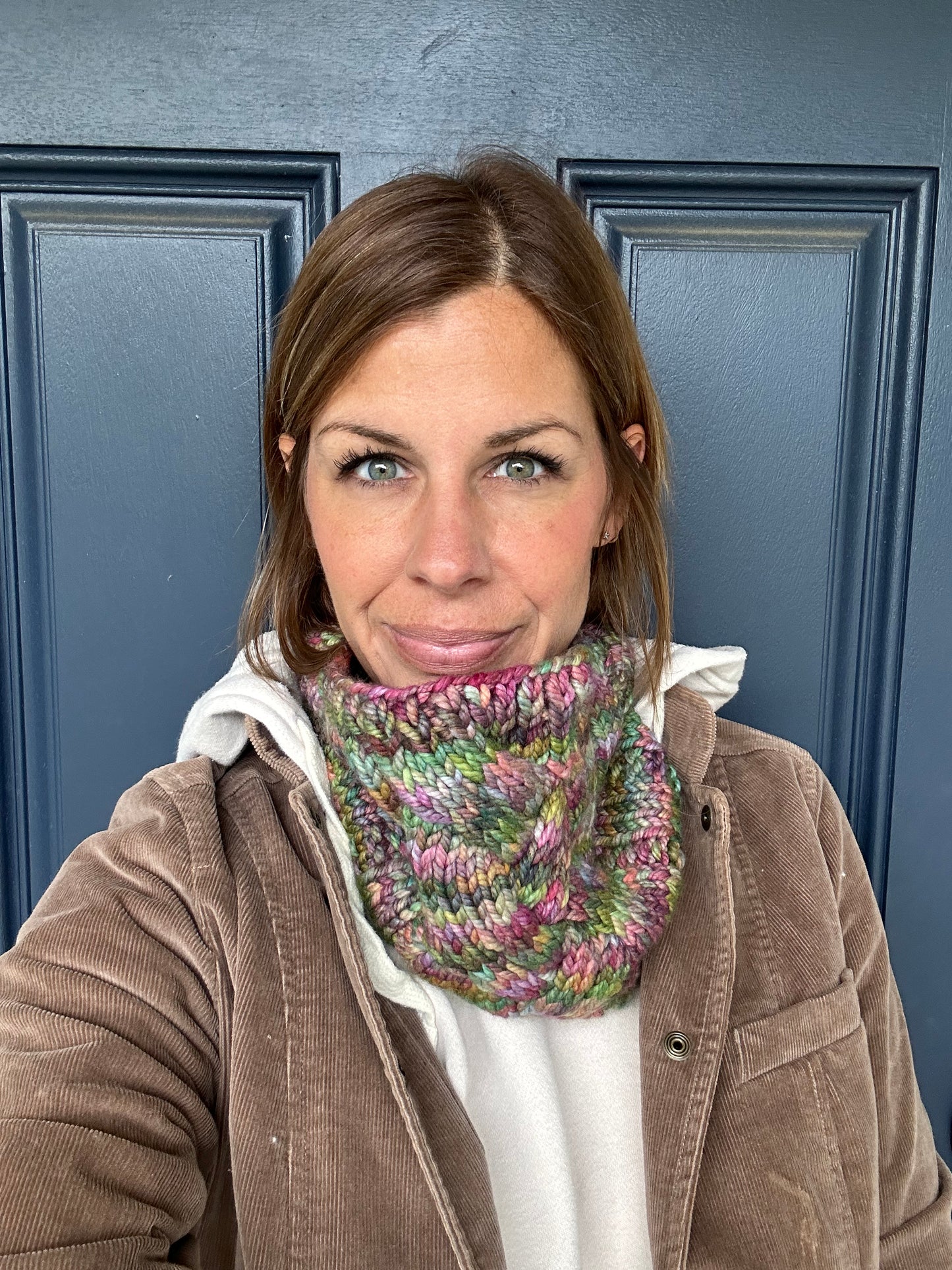 Merino wool knit cowl