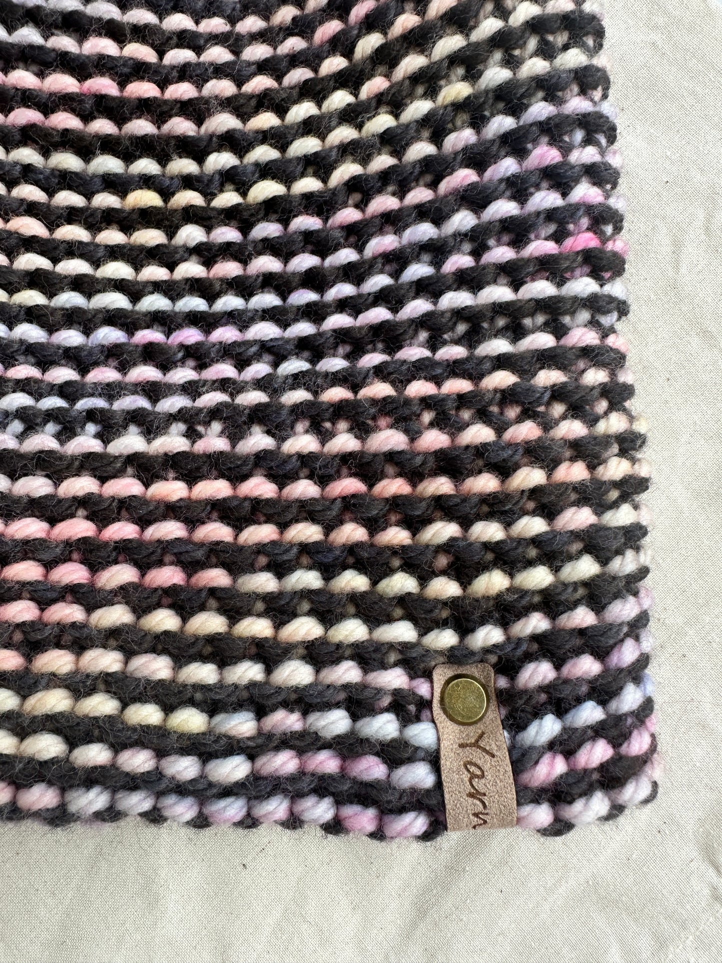 Merino wool double brim knit hat