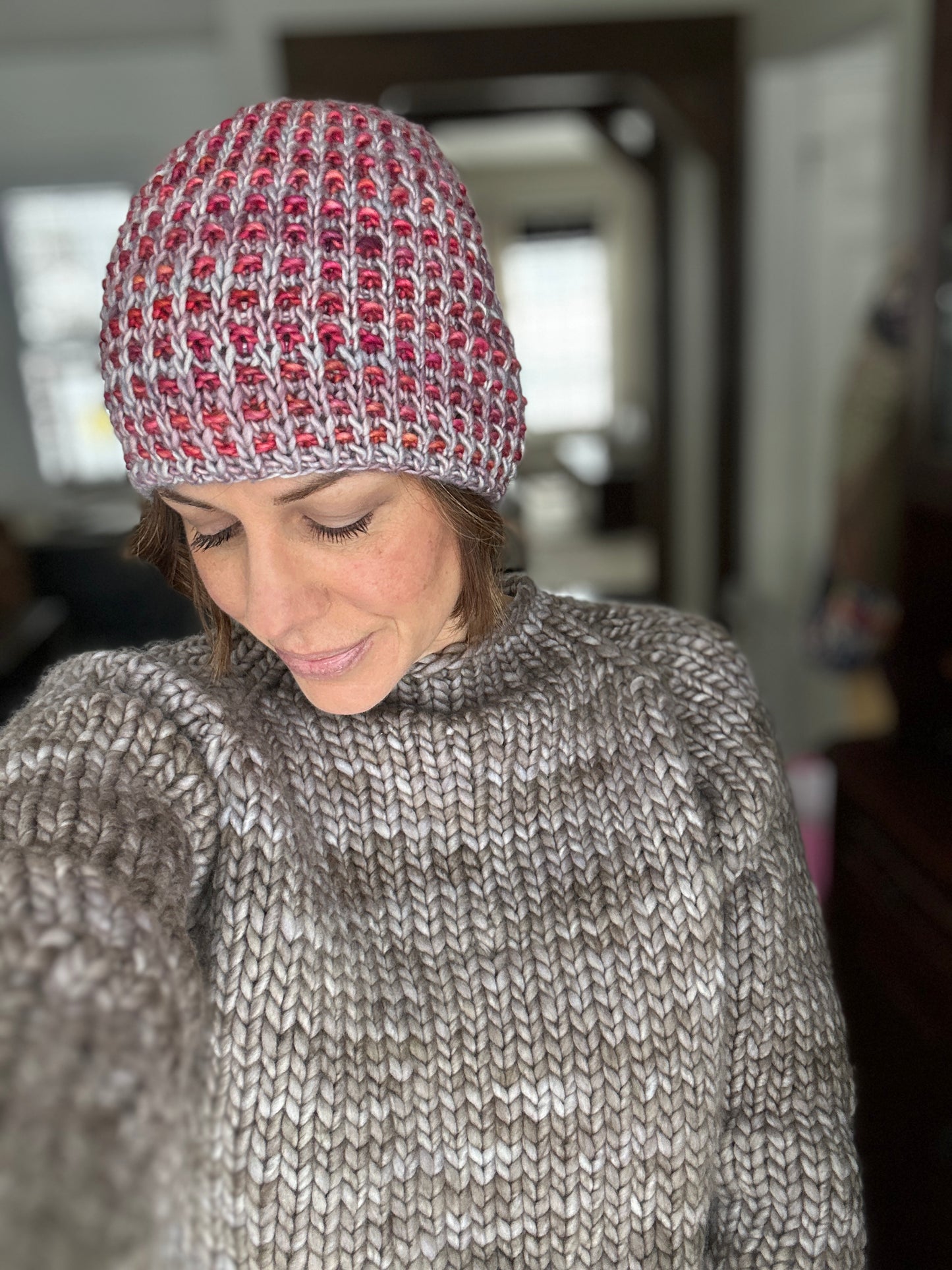 Merino wool knit hat