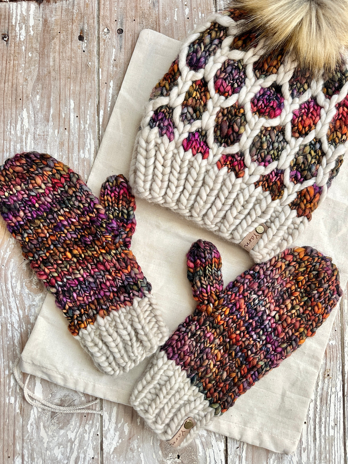 Reserved for Kelly-Merino wool knit mittens
