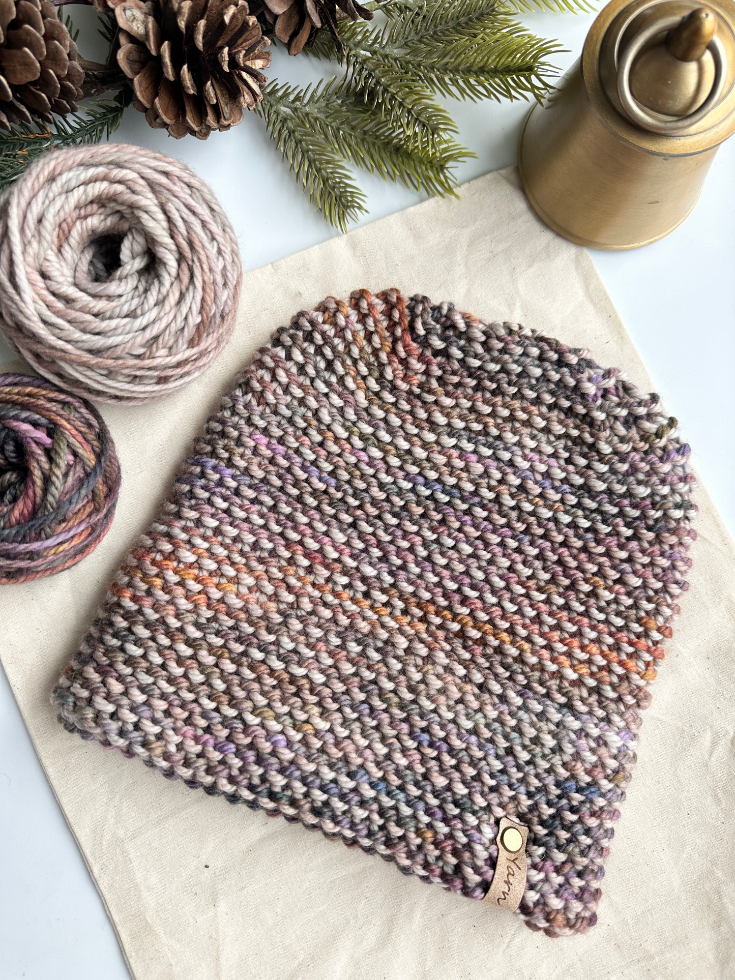 Merino wool double brim knit hat