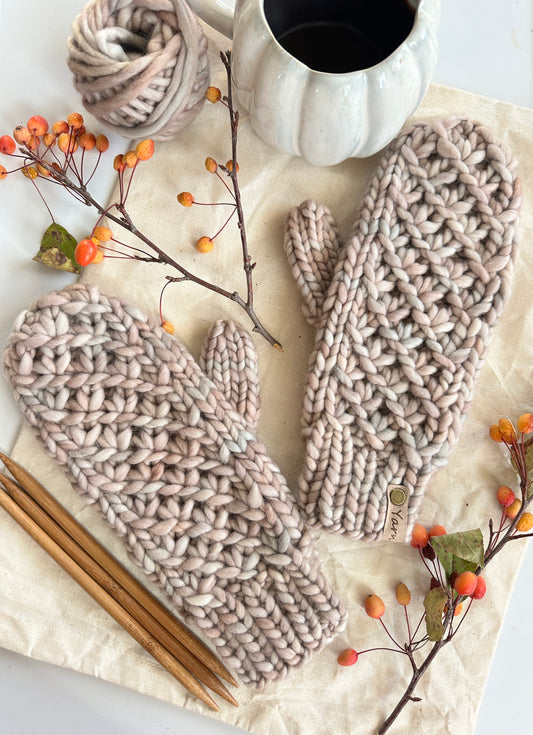 Seasons mitts knit pattern
