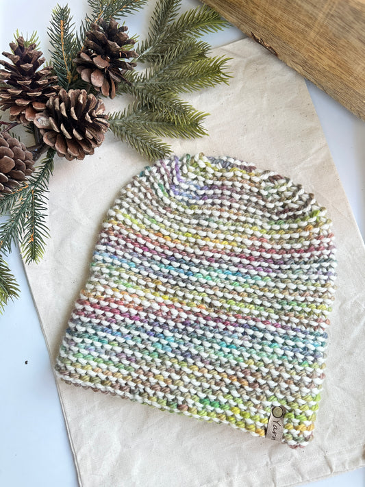 Merino wool double brim knit hat