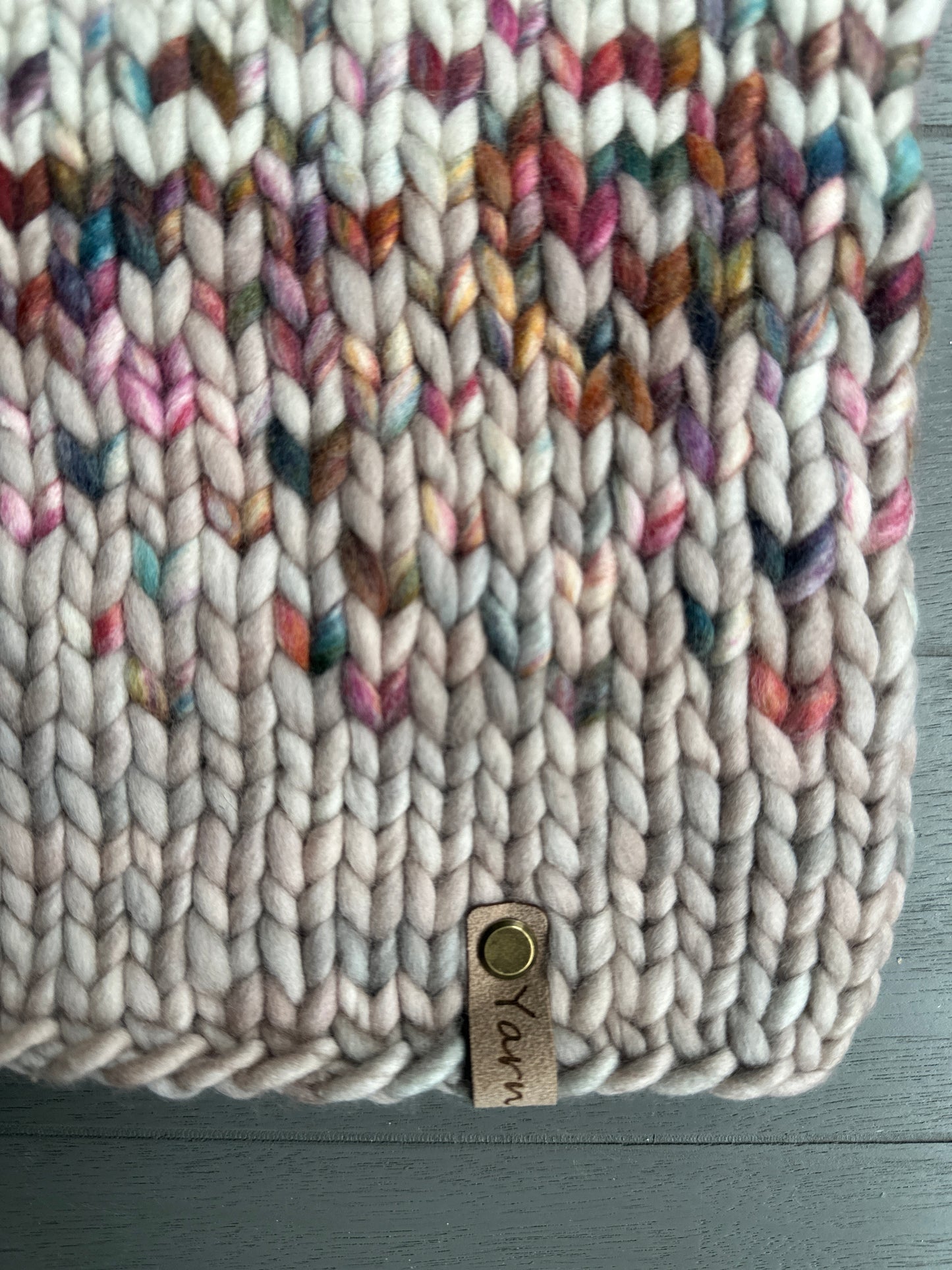 Merino wool knit cowl