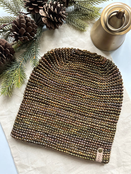 Merino wool double brim knit hat