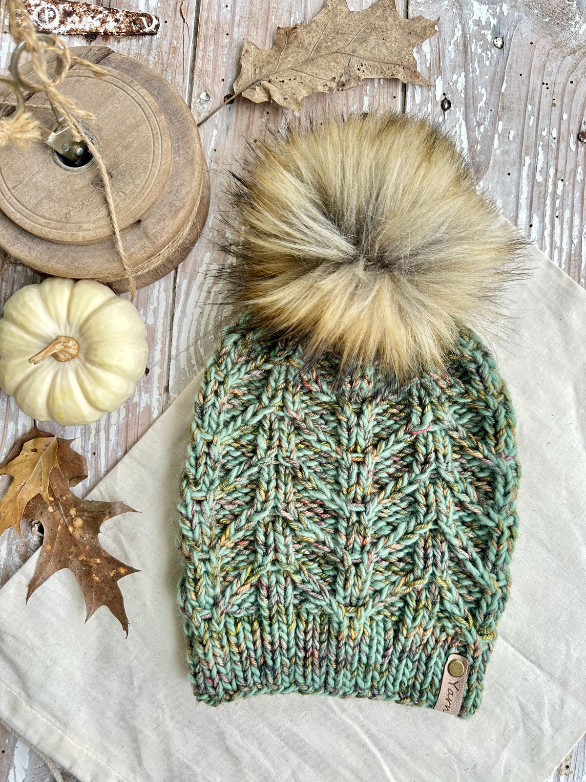 Frondescence Beanie knit pattern