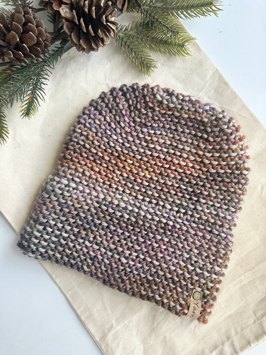 Merino wool double brim knit hat