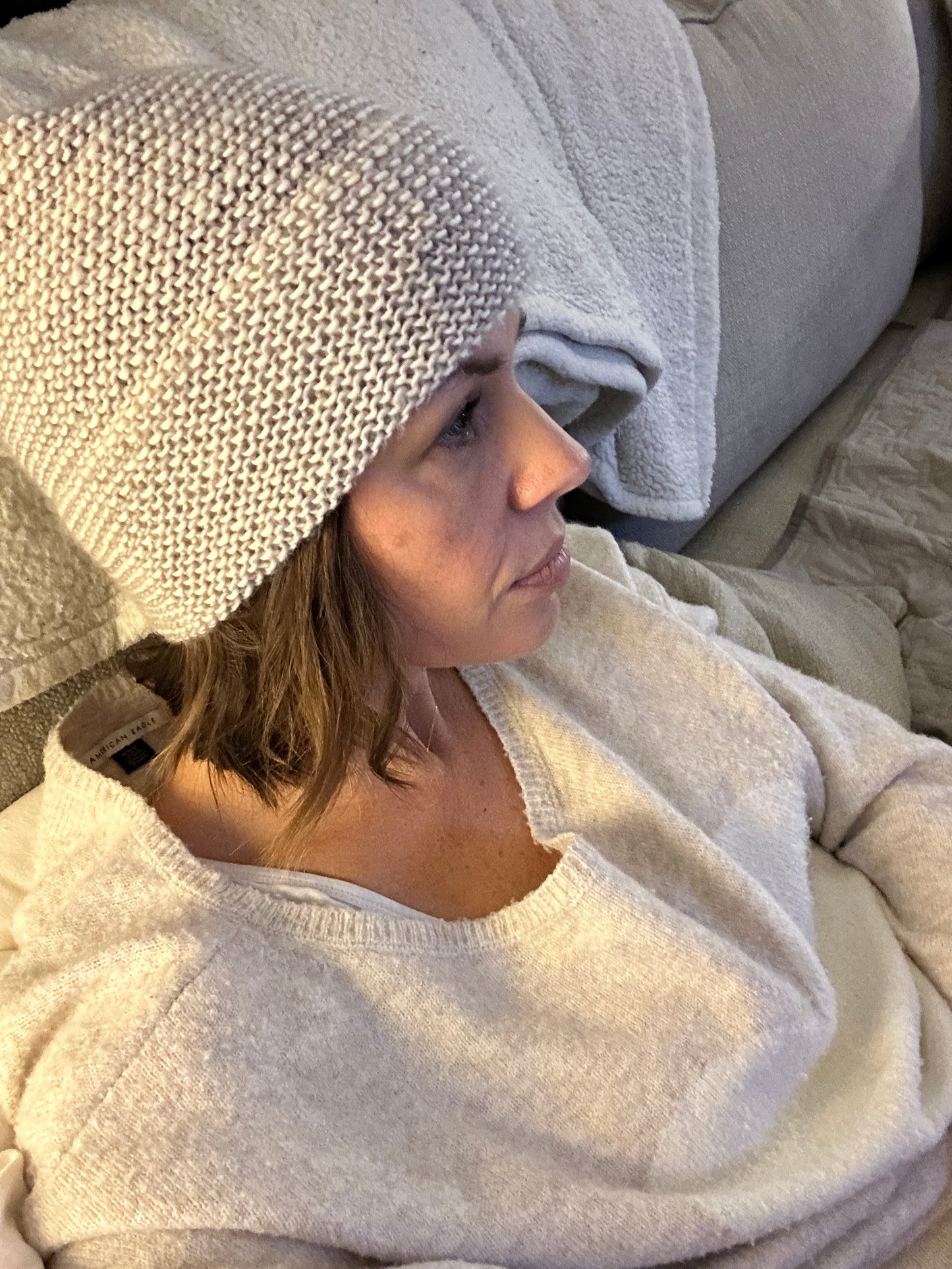 Merino wool double brim knit hat