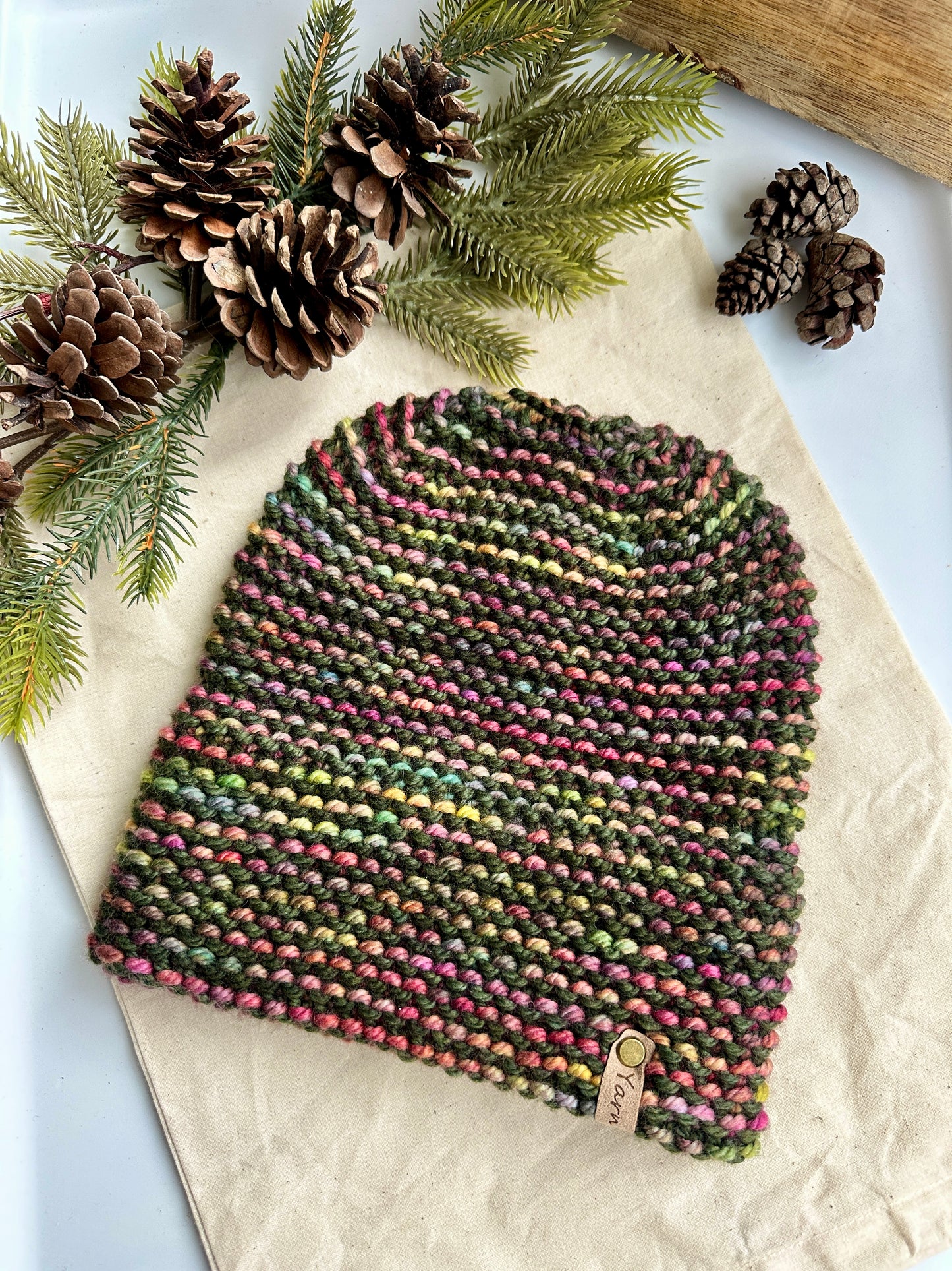 Merino wool double brim knit hat