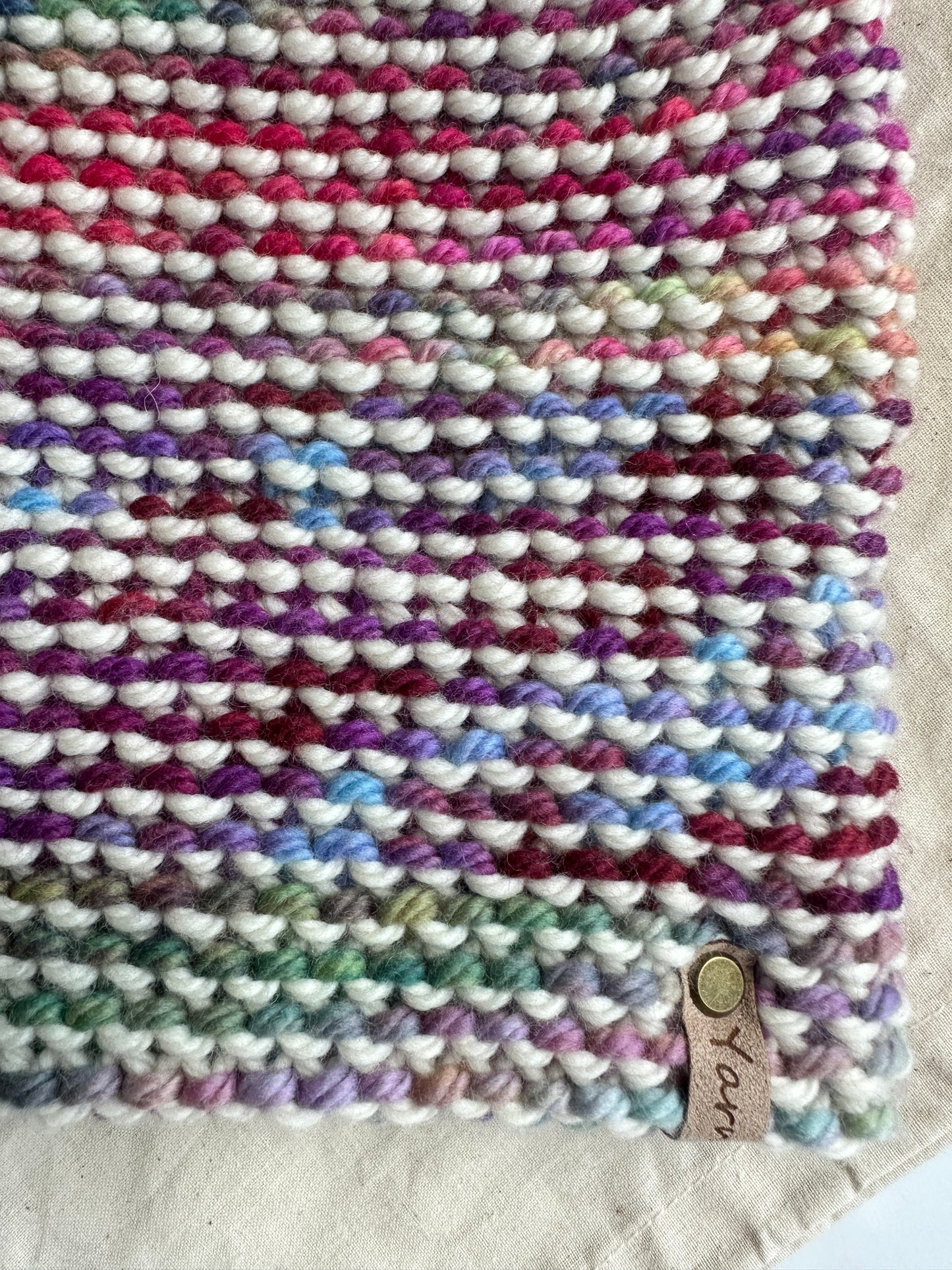 Merino wool double brim knit beanie