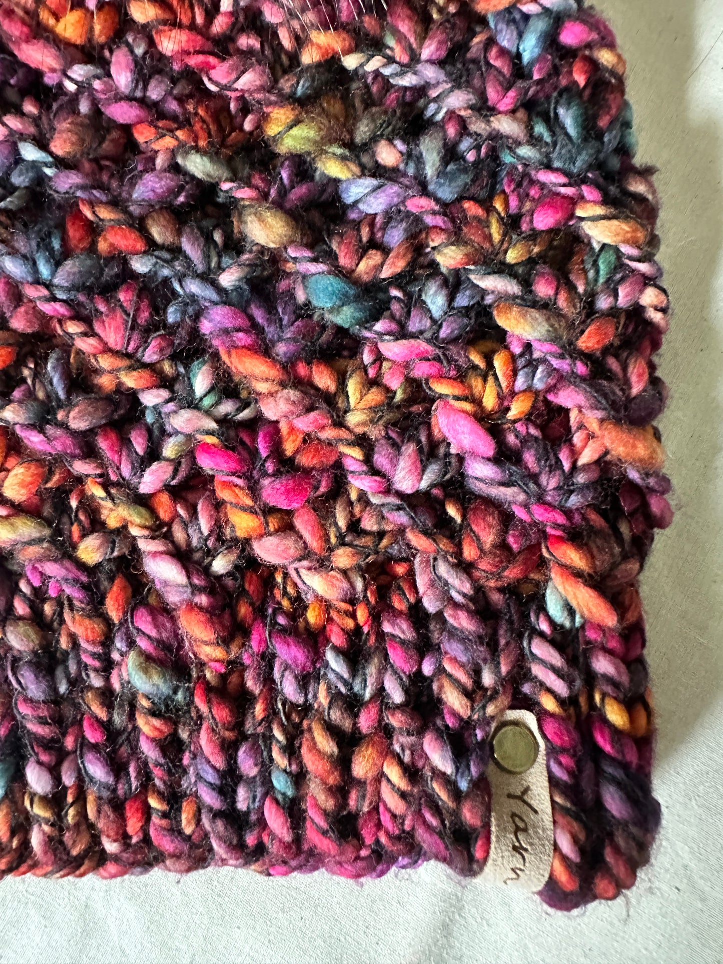 Merino wool knit hat and mitten set